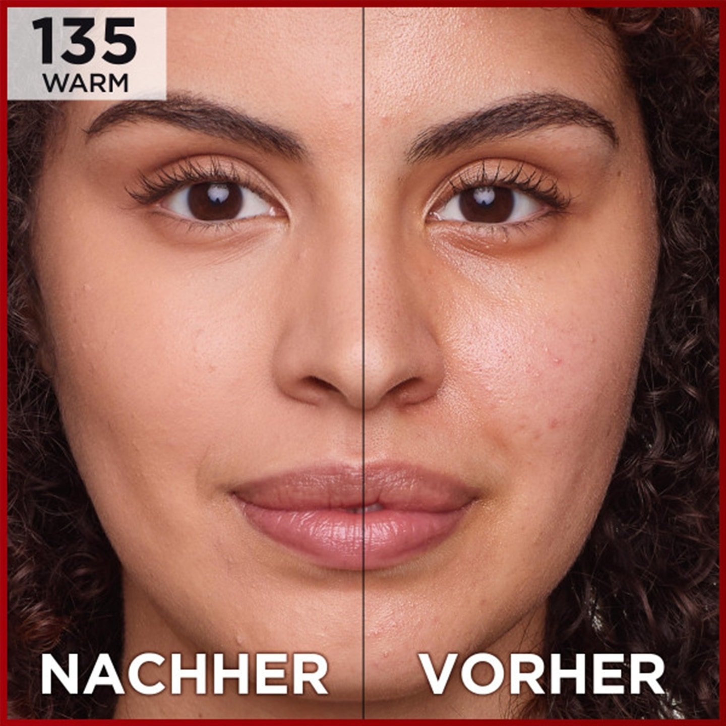 L'Oréal Matte Cover Foundation  Vorher-Nachher Bild